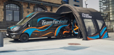 Team Fordzilla will drive a unique Ford Transit equipped with accessibility features and the latest high-tech gaming technology