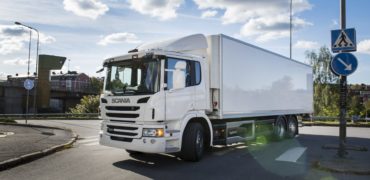 Scania P 320 6x2 with box body. Hybrid.
Södertälje, Sweden 
Photo: Dan Boman 2015